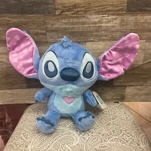 Disney Baby Stitch Plush Blue Pink Heart Ears Kids Preferred 81435 NWT